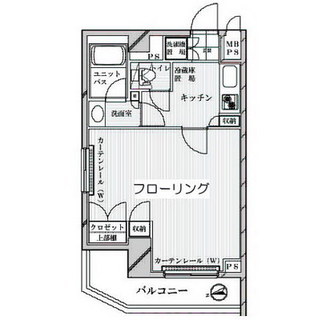 東京都北区豊島２丁目 賃貸マンション 1K