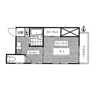 東京都新宿区赤城下町 賃貸アパート 1K