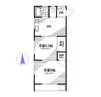 東京都西東京市富士町１丁目 賃貸アパート 2DK