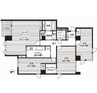 東京都目黒区柿の木坂３丁目 賃貸マンション 3LDK