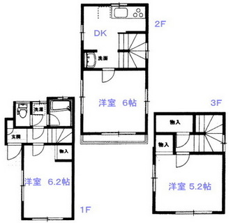 東京都北区浮間３丁目 賃貸一戸建て 3DK