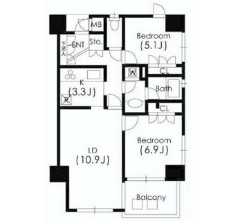 東京都杉並区梅里２丁目 賃貸マンション 2LDK