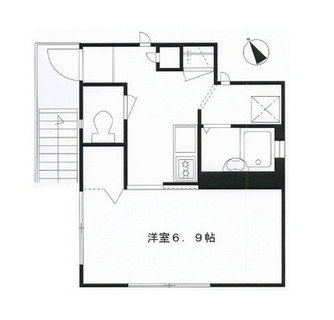 東京都目黒区三田２丁目 賃貸アパート 1K