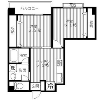 東京都港区三田２丁目 賃貸マンション 2DK