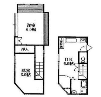 東京都中野区南台４丁目 賃貸テラスハウス 2DK