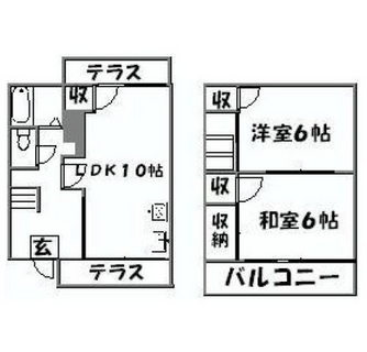 東京都北区岩淵町 賃貸アパート 2LDK