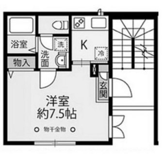 東京都渋谷区本町２丁目 賃貸マンション 1K