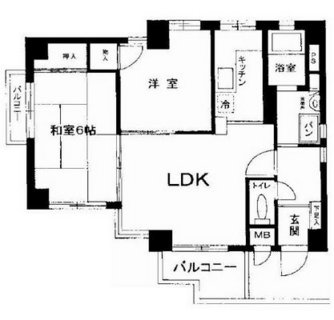 東京都足立区千住大川町 賃貸マンション 2LDK