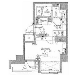 東京都北区岩淵町 賃貸マンション 1K