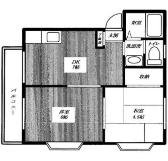 東京都練馬区田柄２丁目 賃貸マンション 2DK