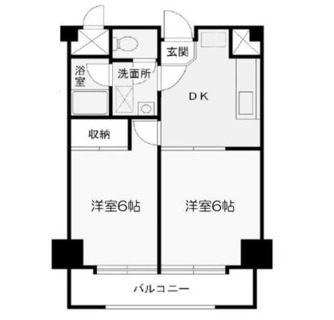 東京都目黒区目黒２丁目 賃貸マンション 2DK