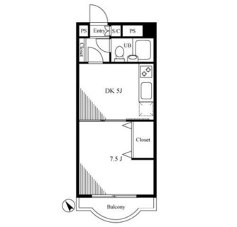東京都目黒区中町１丁目 賃貸マンション 1DK