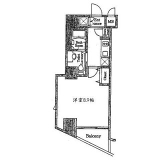 東京都新宿区払方町 賃貸マンション 1K