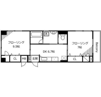 東京都板橋区東新町１丁目 賃貸マンション 2DK