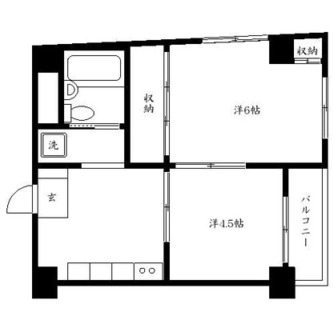 東京都目黒区平町２丁目 賃貸マンション 2K
