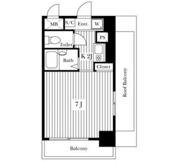 東京都新宿区若松町 賃貸マンション 1K