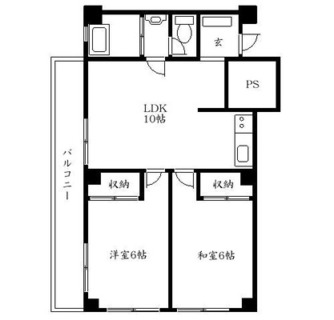 東京都荒川区荒川１丁目 賃貸マンション 2LDK