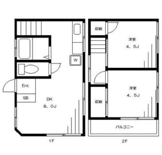 東京都北区上十条５丁目 賃貸一戸建て 2DK