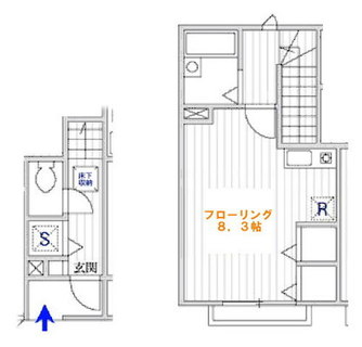 東京都足立区千住仲町 賃貸アパート 1R