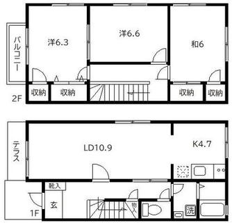 東京都板橋区桜川３丁目 賃貸テラスハウス 3LDK