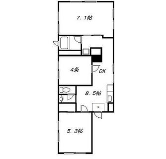 東京都文京区白山１丁目 賃貸マンション 3DK