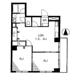 東京都北区岩淵町 賃貸マンション 2LDK