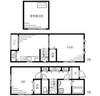 東京都北区滝野川１丁目 賃貸アパート 2DK