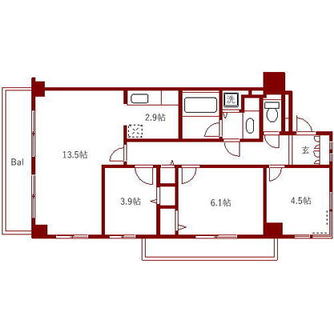東京都板橋区坂下３丁目 賃貸マンション 3LDK