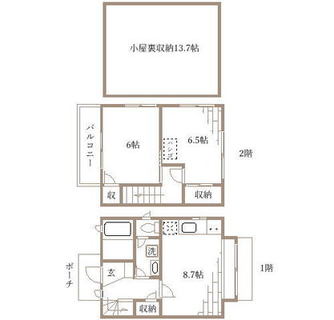 東京都練馬区小竹町２丁目 賃貸テラスハウス 2DK