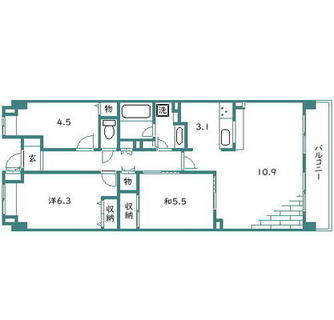 東京都足立区日ノ出町 賃貸マンション 2SLDK