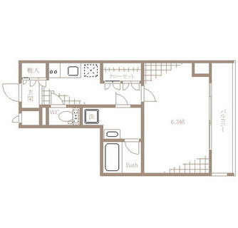 東京都北区滝野川７丁目 賃貸マンション 1K