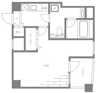 東京都北区滝野川６丁目 賃貸マンション 1K