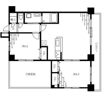 東京都北区滝野川６丁目 賃貸マンション 2LDK