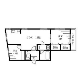 東京都北区中里２丁目 賃貸マンション 2LDK