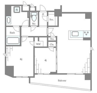 東京都千代田区飯田橋２丁目 賃貸マンション 2LDK