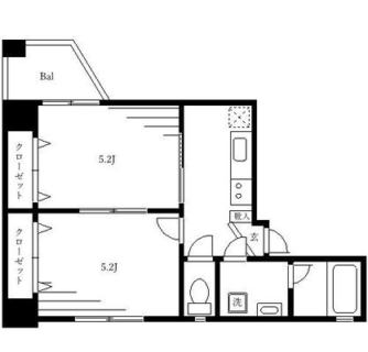東京都板橋区板橋２丁目 賃貸マンション 2K